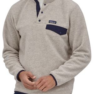 Men’s Patagonia Synchilla Snap-T Fleece Pullover in Oatmeal Heather. Size M